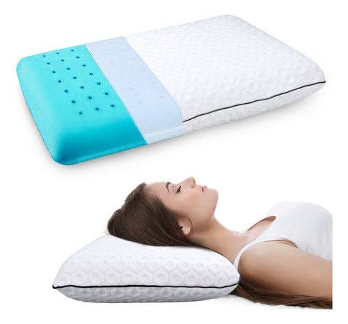 Almohadas Memory Foam Gel Adapt Queen 70x40cm Neck Cervical 