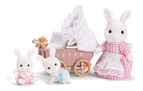 Calico Critters Connor Ternurines Mamá Conejo Carriola Bebé