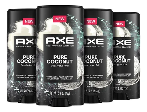 Axe Desodorante En Barra Coco Puro 4 Unidades 74 G 48h