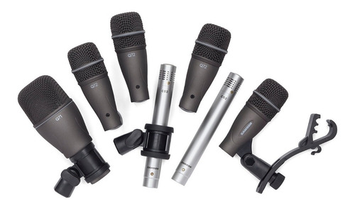 Imagen 1 de 8 de Set Microfonos Bateria Samson Dk707 7 Microfonos + Clamp