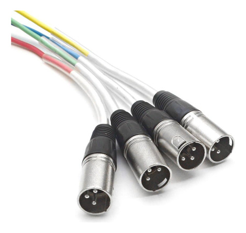 Audio Sísmico - Cable Xlr Snake De 4 Canales - 5 Pies De Lar