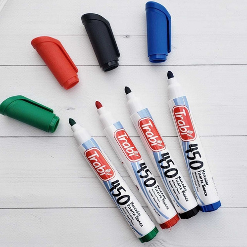 Imagen 2 de 3 de Marcadores Trabi Para Pizarra X10 Colores Recargables