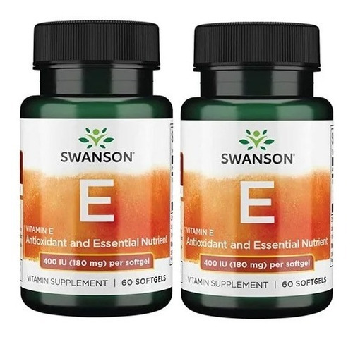 Swanson Vitamina E 400ui 60softgels Chile Pack 2x