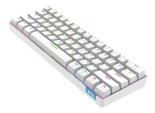 Imagen 3 de 7 de Teclado Mecánico 60% Bluetooth Switch Red- Stk61 Blanco