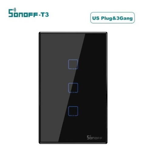 Interruptor Wi-fi Automação 3 Canais Com Rf433 Sonoff T3us3c