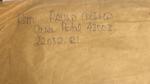 Envelope Enviado Pelo Mago Paulo Coelho Para Fã Clubede Raul