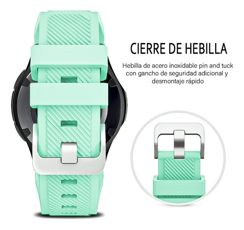 Correa 22mm Deportiva Texturizada Para Binden Era Hit Turquesa 2.2 Cm