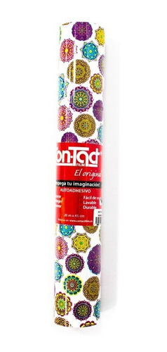 Imagen 1 de 1 de Rollo Contact Papel Autoadhesivo Mandalas X 20 Mt Sintetico