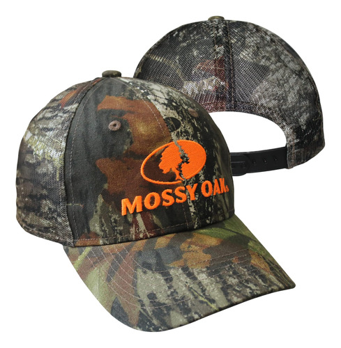 Mossy Oak Bu Blaze Orange Logo Camo Mesh Gorra Camionero Con