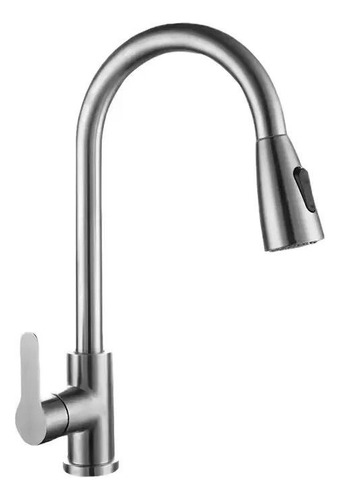 Llave Monomando Lavaplatos Extensible Acero Inoxidable