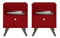 Comprar 2 Mesas De Luz 1 Cajon Y Espacio Dormitorio Linea Retro
