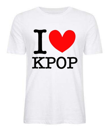 Remera I Love Kpop Spun Adulto/niño Unisex