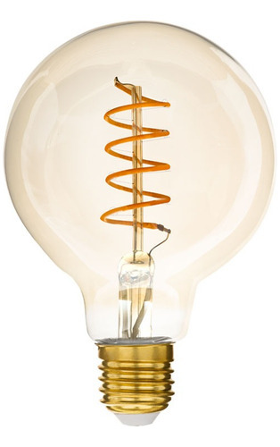 Lâmpada G95 Vintage Led Filamento Loop 4w Bivolt Save Energy Cor Da Luz 2200k Âmbar