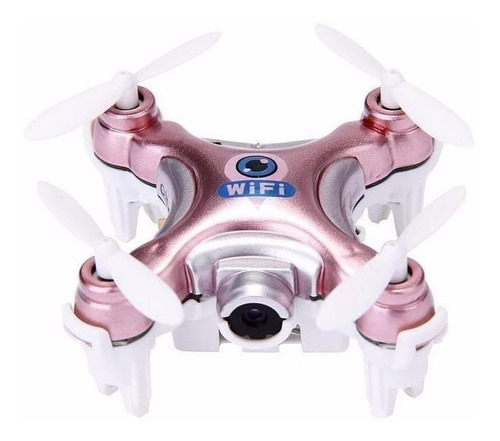 Mini drone Cheerson CX-10W con cámara SD rosy red 1 batería