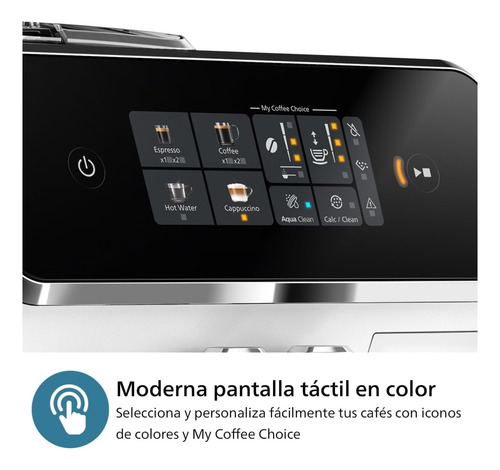 Philips Serie 2300 Cafetera Lattego Cromo Blanco Ep2333/40 Blanco