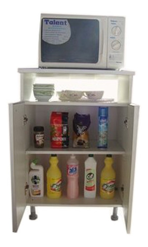 Imagen 5 de 8 de Mueble Mesa Auxiliar De Cocina Rack Puerta Microondas Oferta