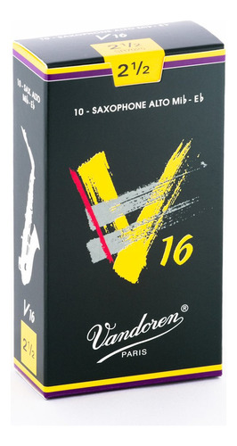 Vandoren Sr7025 Alto Sax V16 Reeds Strength 2.5; Caja De 10