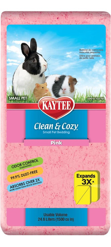 Kaytee Sustrato Cama Cuyo, Conejo Clean & Cozy Rosa 24.6l