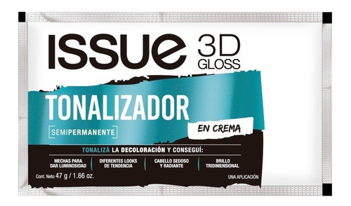 Tintura Semi Permanente Tonalizador Crema Issue 3d Gloss 2un Tono GRIS