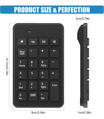 Teclado Numerico Portatil Usb De 10 Teclas