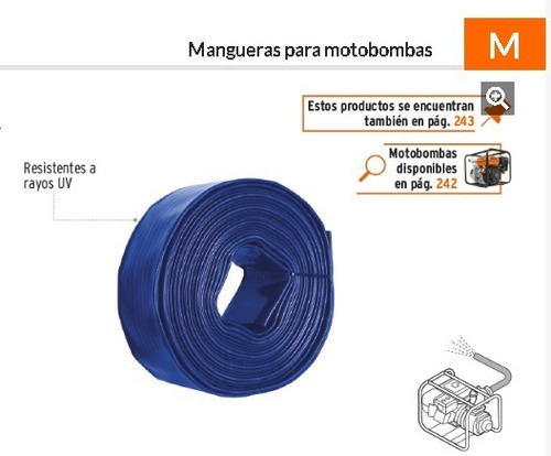 Manguera Plana Neo Flat Azul 4 PuLG Rollo 100 M Promo