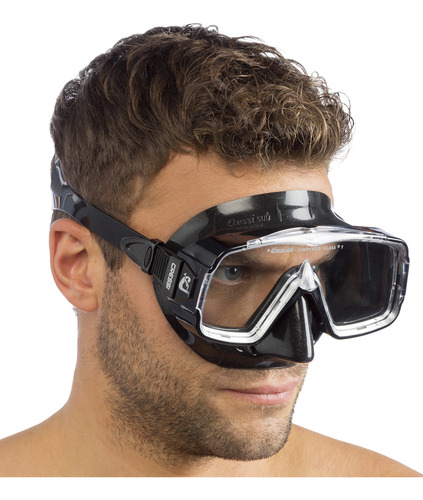 Visor Cressi Sirena Apnea Y Buceo Color Negro . Pvr