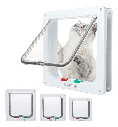 Goteamghjkl Cat Door Flap (tamaño Exterior 7.5  X 7.8 ), 4 V