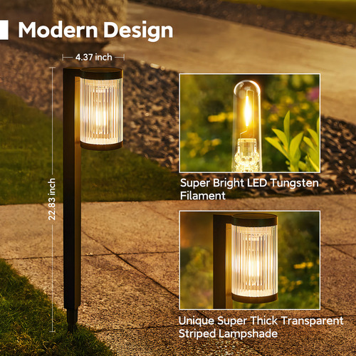 Eleclink Luces Solares Para Caminos Al Aire Libre, Paquete D