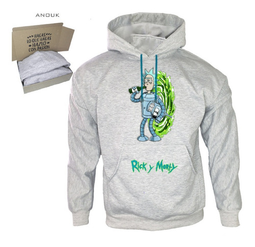 Imagen 9 de 10 de Buzo Hoodie Personalizado Unisex Rick And Morty Estampado