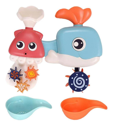 Brinquedo De Parede De Banho Com Estação Cascata Baleia