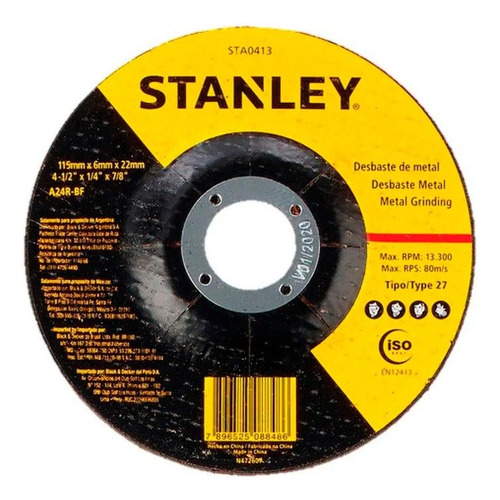 Taladro Perc 1/2 + Amoladora 4 1/2 + 10 Discos Stanley