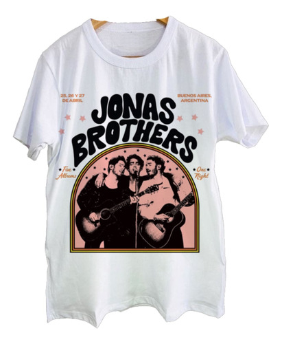 Remeras Estampadas Dtg Full Hd Jonas Brothers Rosa