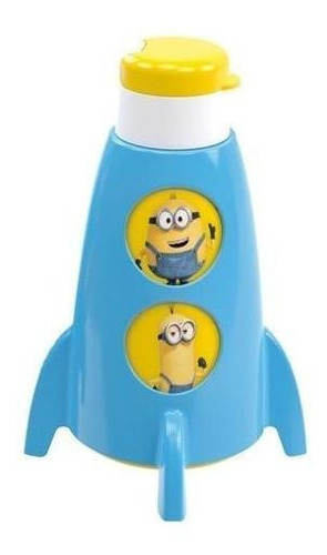 Garrafa Agua Infantil Escolar 320ml Foguete Minions