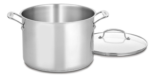 Olla De Acero Inoxidable Con Tapa 9.5 L Cuisinart Color Plateado