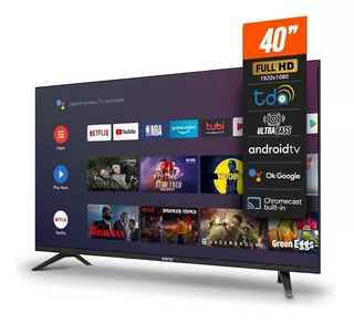 Smart Tv Kanji 40 Led Android Tv Fhd 220v Kj-4xtl005 Negro 220V