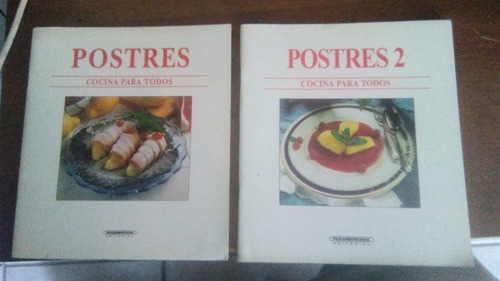 Postres, Postres 2 Libros Cocina Para Todos, Recetas Bolsill