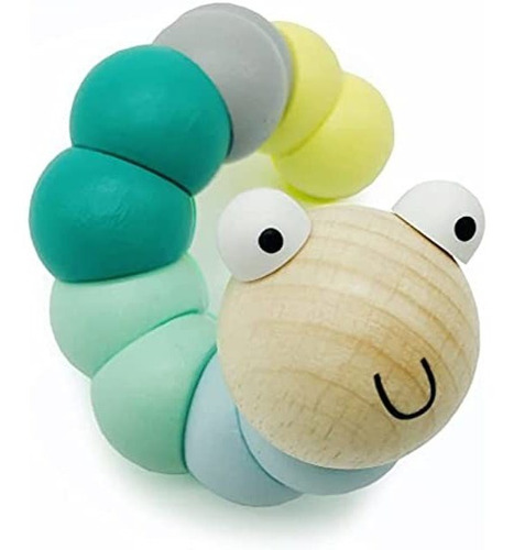 Lecelzie Colorful Wooden Caterpillar Toy For Girls Boys Tod