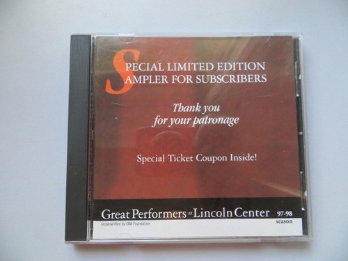 Sampler Great Performers At Lincoln Center Cd