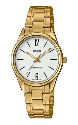 Reloj Para Mujer Casio Fashion Ltp Ltp-v005g-7budf Dorado