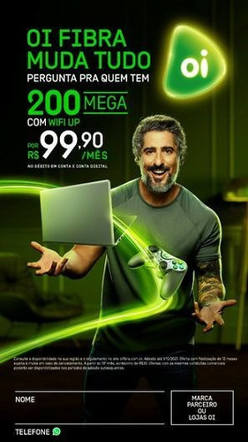 Imagem 2 de 5 de Chegou Oi Fibra .