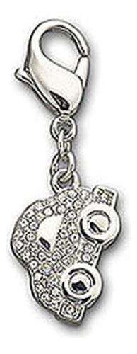 Swarovski Dije Pink And White Crystal Encrusted Car Charm