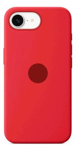 Funda Silicona Con Felpa Para Iphone 16e 2025 Rojo Con Manzanita