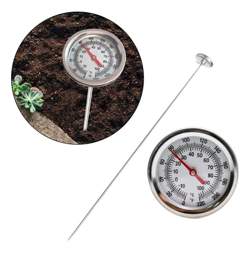 Termómetro Para Suelo De Compostaje De 500 Mm, 0-220 °f,