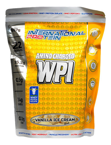 Whey Protein Amino Charged Wpi Protein Isolada 907g Baunilha Sabor Vanila