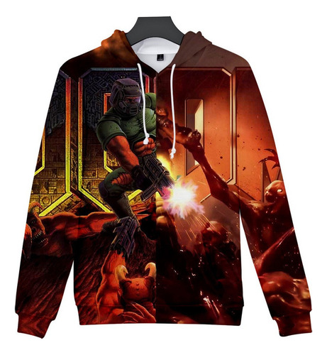 Wd Sudaderas Doom Eternal Doom Slayer Chamarras De Cosplay