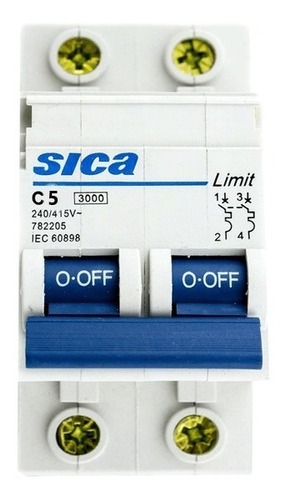 Llave Termica Bipolar Sica 2 X 5-10-15-20-25-32a 6 Modelos 