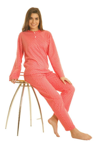 Imagen 1 de 10 de Pijama Mujer De Invierno Yacard Con Cartera Abrigado 