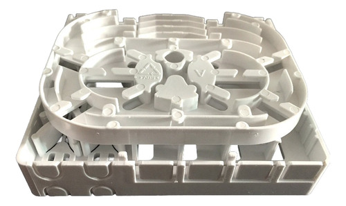 Kit C/10 Unidades Pto Caixa Terminação Fibra Óptica Roseta 4 Portas Ftth Nfe