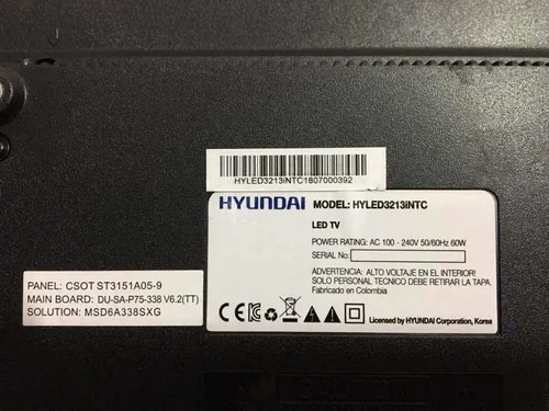 Tv Hyundai Curvo Hyled 3213intc Pantalla Rota Repuestos (Usado)