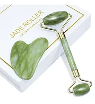 Comprar Rodillo De Jade Y Gua Sha Para Masaje Facial En Color Jade